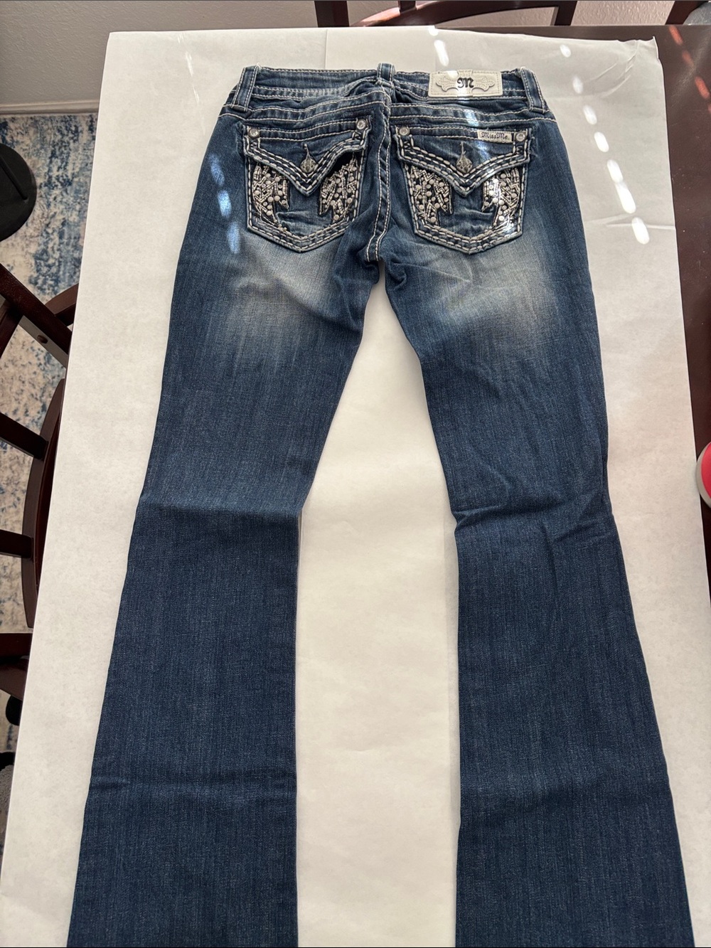 Miss Me Dark Blue Embellished Bootcut Jeans